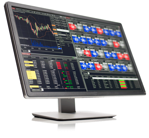 NinjaTrader charting on a monitor
